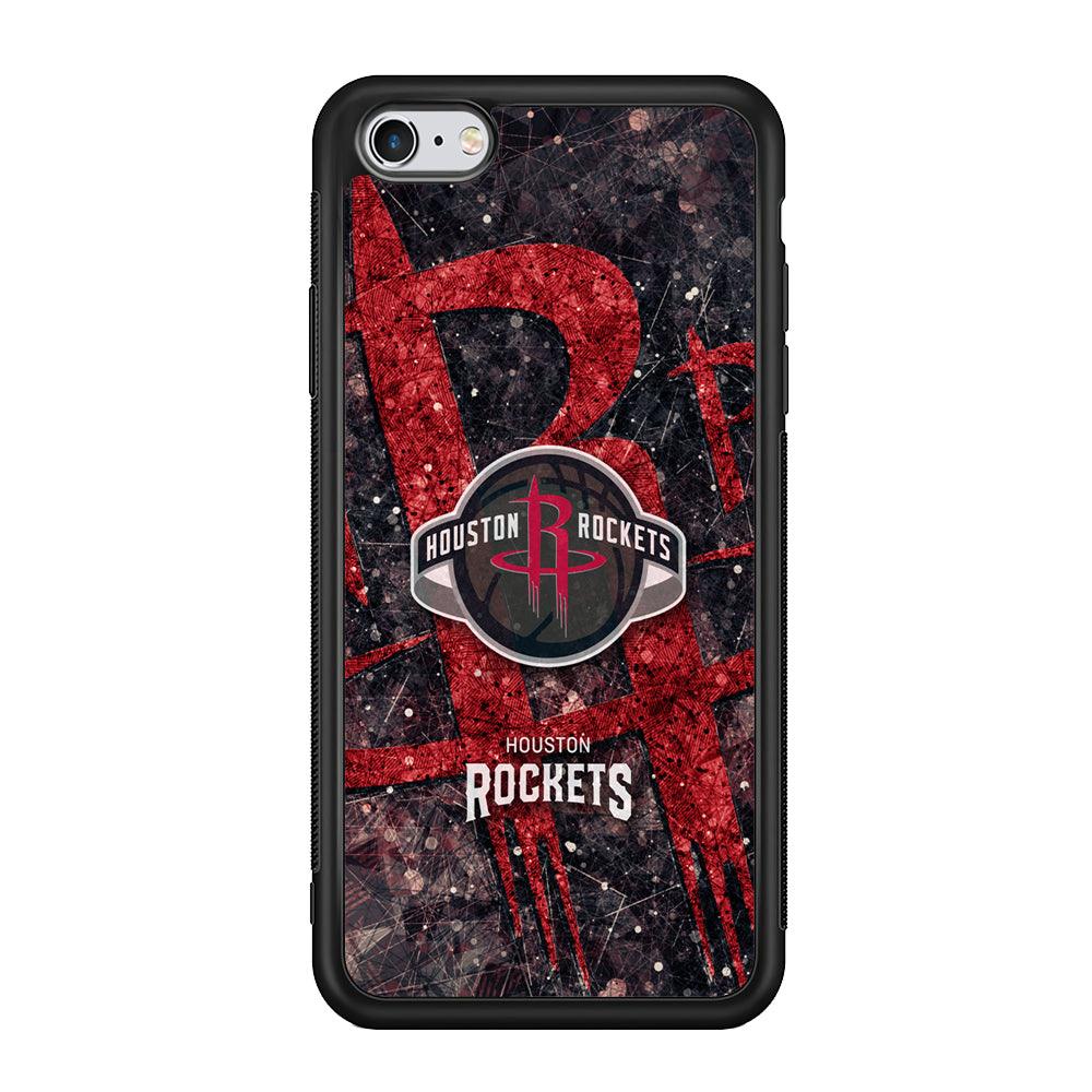Houston Rockets Glory in Red iPhone 6 Plus | 6s Plus Case-Rubber Black (2D Case)-Oxvistore