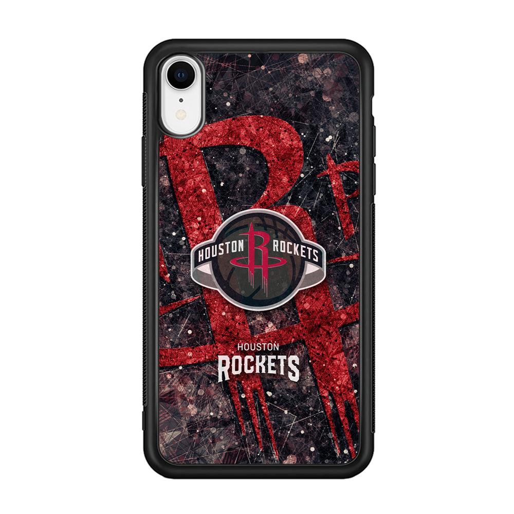 Houston Rockets Glory in Red iPhone XR Case-Rubber Black (2D Case)-Oxvistore