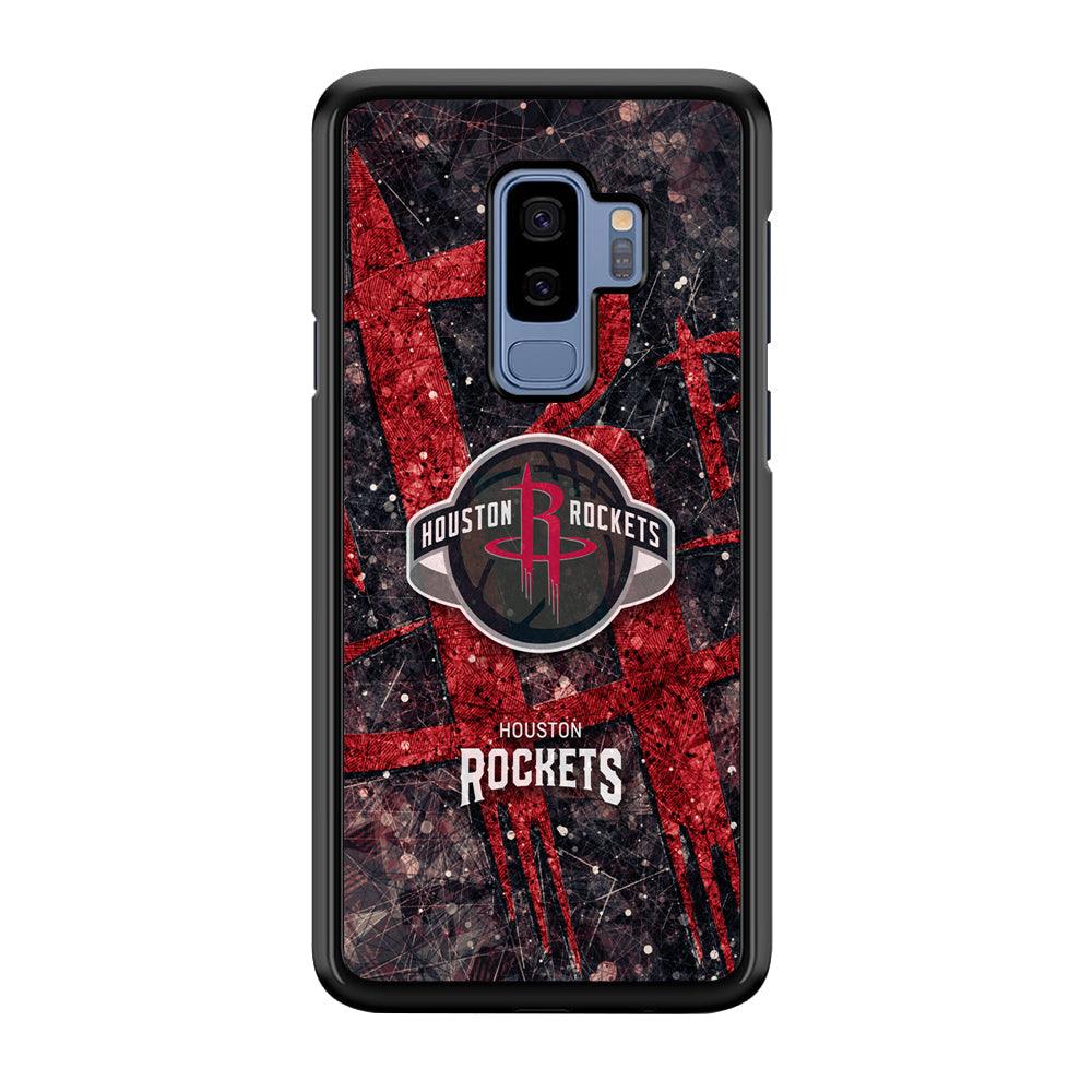 Houston Rockets Glory in Red Samsung Galaxy S9 Plus Case-Rubber Black (2D Case)-Oxvistore