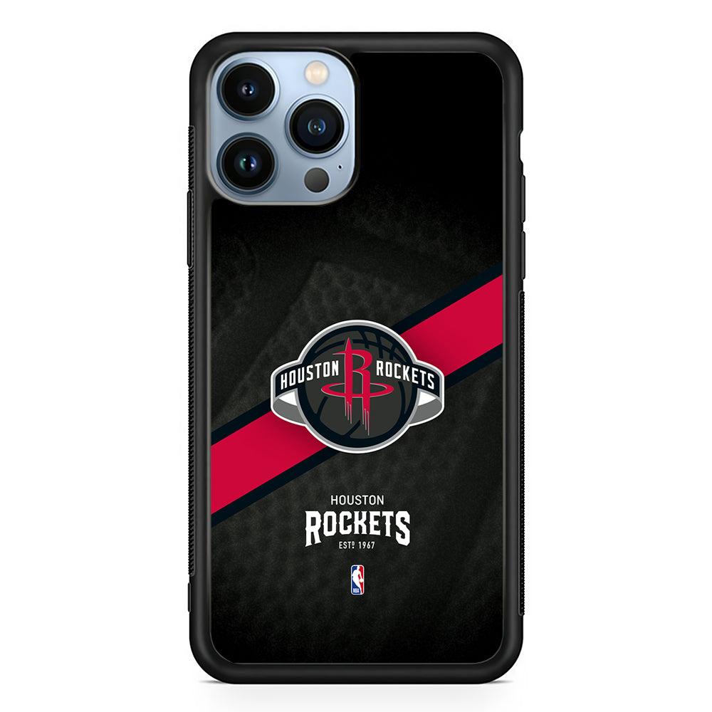 Houston Rockets Logo 2D Rubber Phone Case-Black-Oxvistore