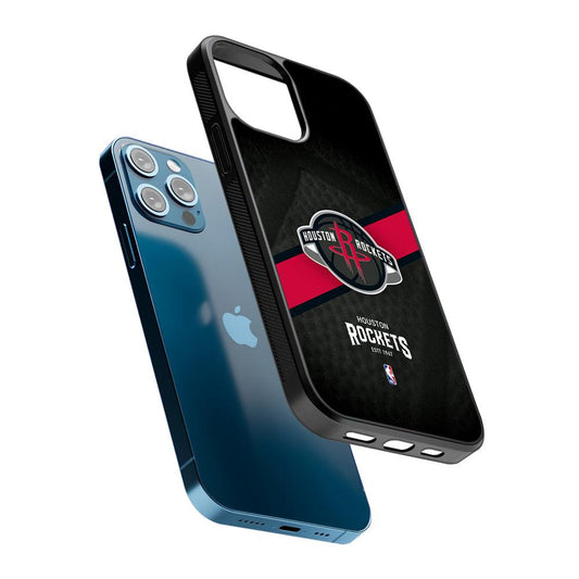 Houston Rockets Logo 2D Rubber Phone Case-Oxvistore