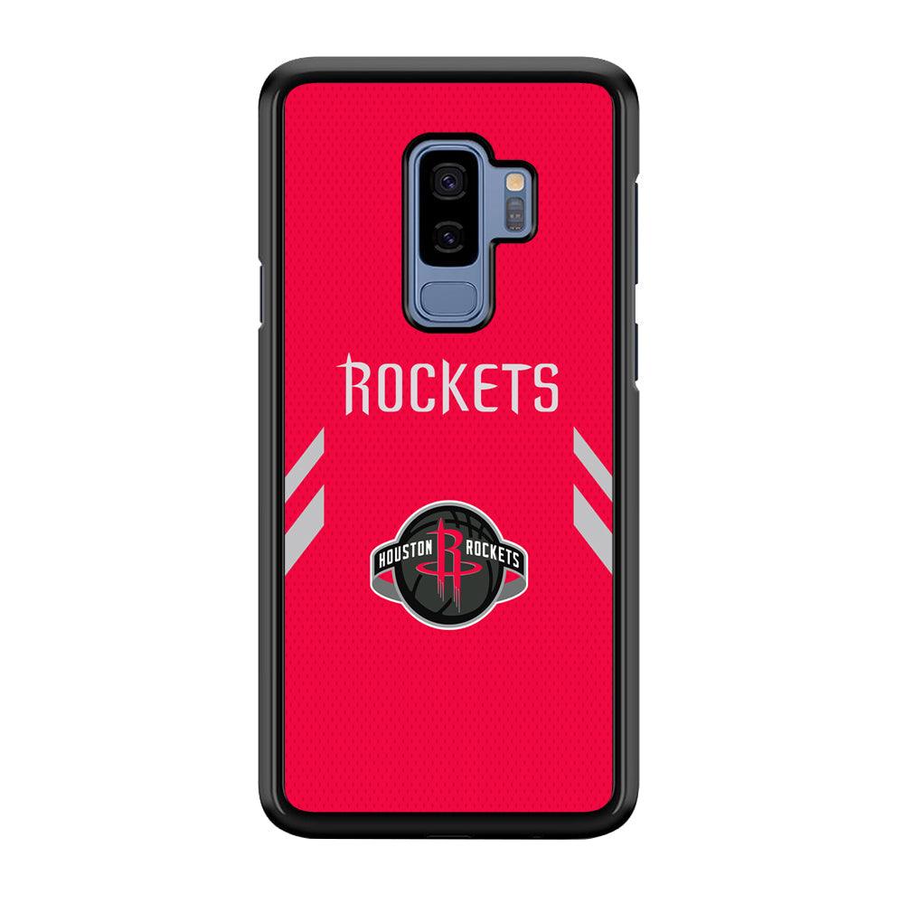 Houston Rockets Sense of Suit Samsung Galaxy S9 Plus Case-Rubber Black (2D Case)-Oxvistore