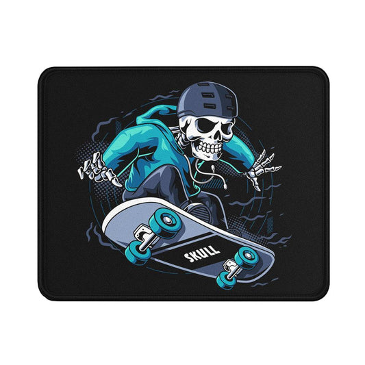 Human Skull Skateboarder Mouse Pads | Custom Mouse Pad with Non-Slip Rubber Base