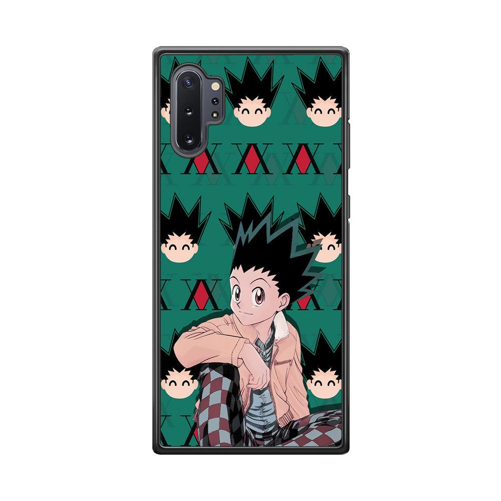 Hunter X Hunter Gon Relax Mode Samsung Galaxy Note 10 Plus Case-Rubber Black (2D Case)-Oxvistore
