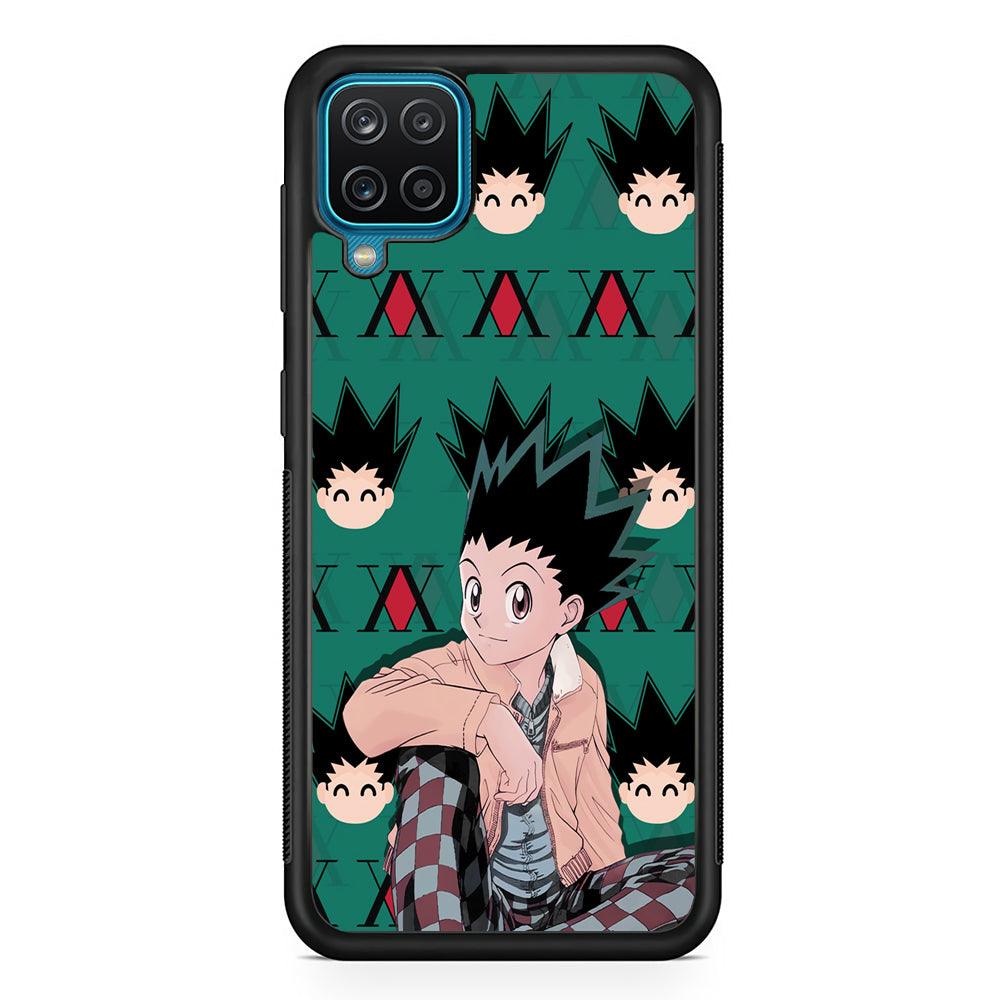 Hunter X Hunter Gon Relax Mode Samsung Galaxy A12 Case-Rubber Black (2D Case)-Oxvistore
