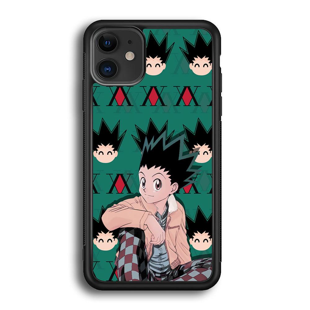 Hunter X Hunter Gon Relax Mode iPhone 12 Case-Rubber Black (2D Case)-Oxvistore