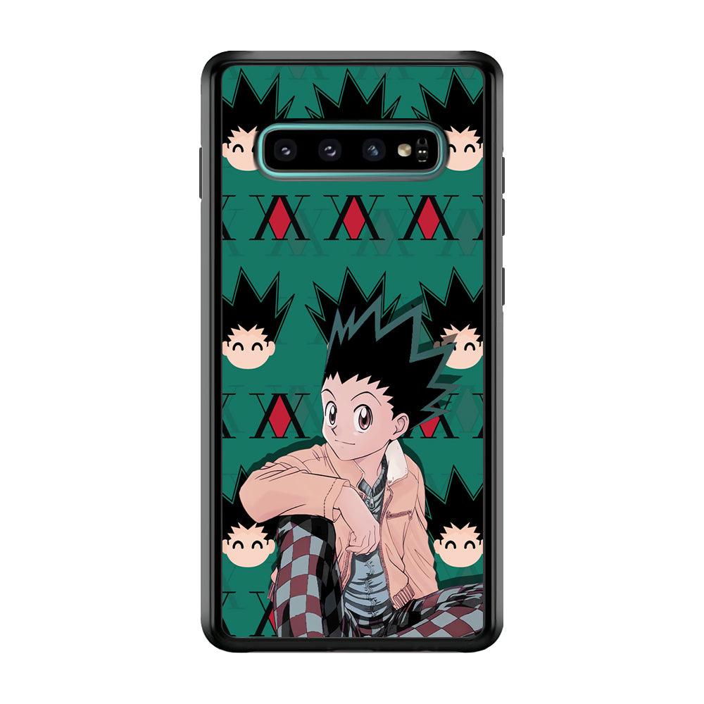 Hunter X Hunter Gon Relax Mode Samsung Galaxy S10 Plus Case-Rubber Black (2D Case)-Oxvistore