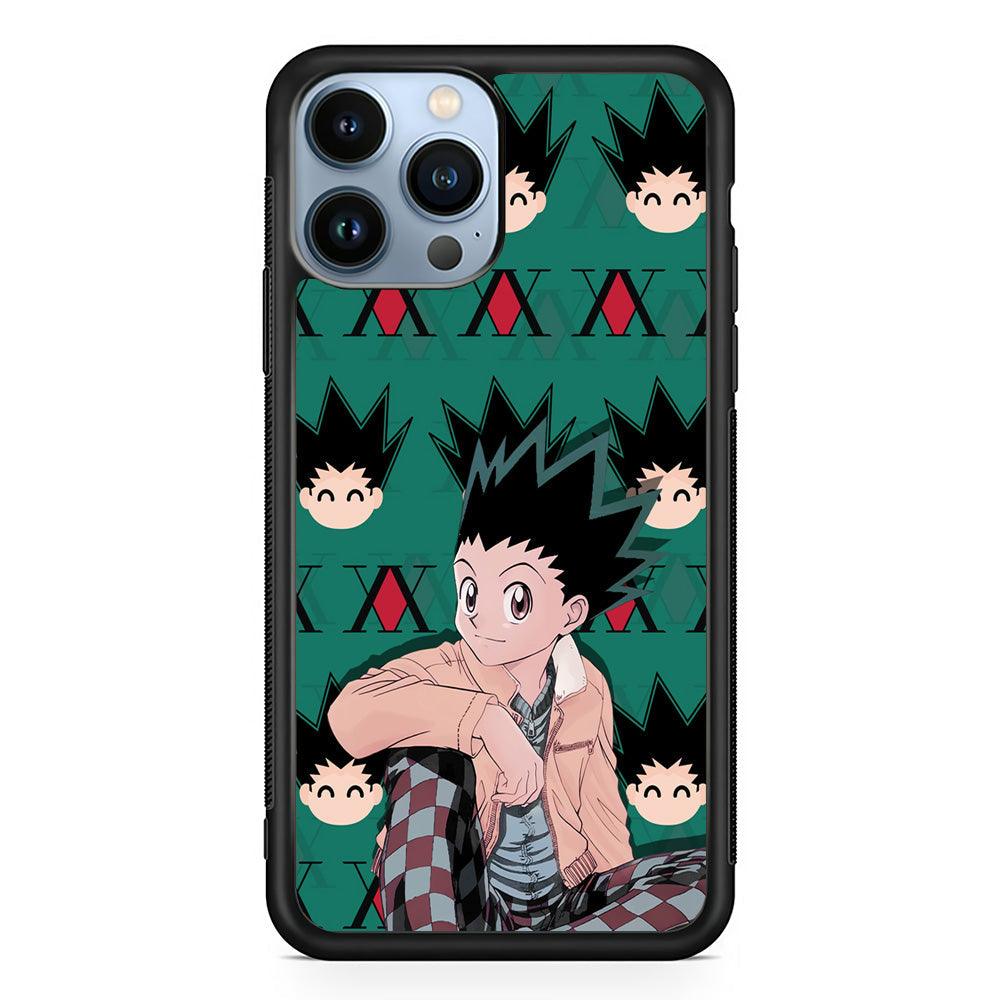 Hunter X Hunter Gon Relax Mode iPhone 15 Pro Case-Rubber Black (2D Case)-Oxvistore