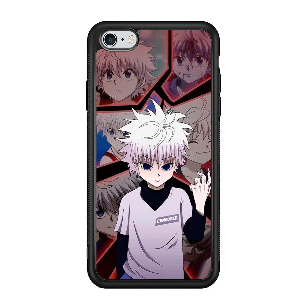 Hunter X Hunter Killua Cold Stare iPhone 6 Plus | 6s Plus Case-Rubber Black (2D Case)-Oxvistore