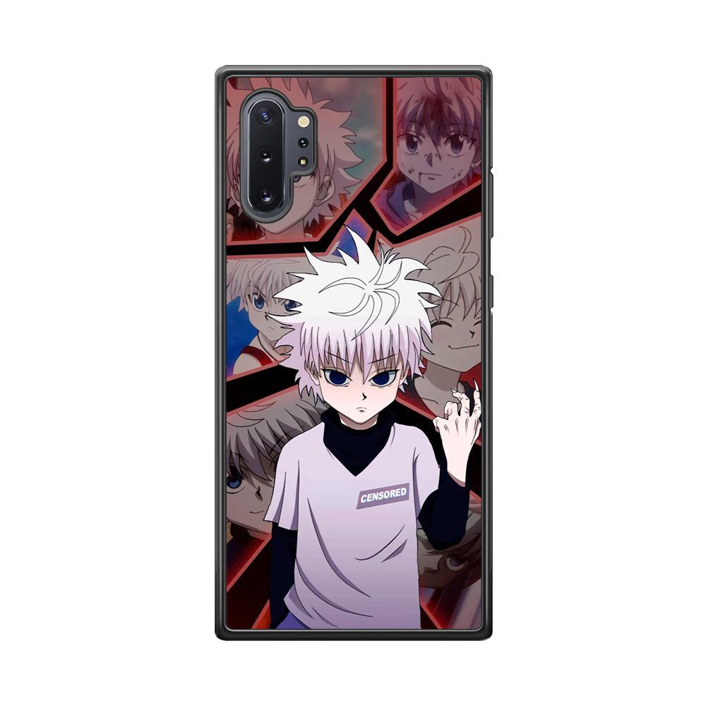Hunter X Hunter Killua Cold Stare Samsung Galaxy Note 10 Plus Case-Rubber Black (2D Case)-Oxvistore