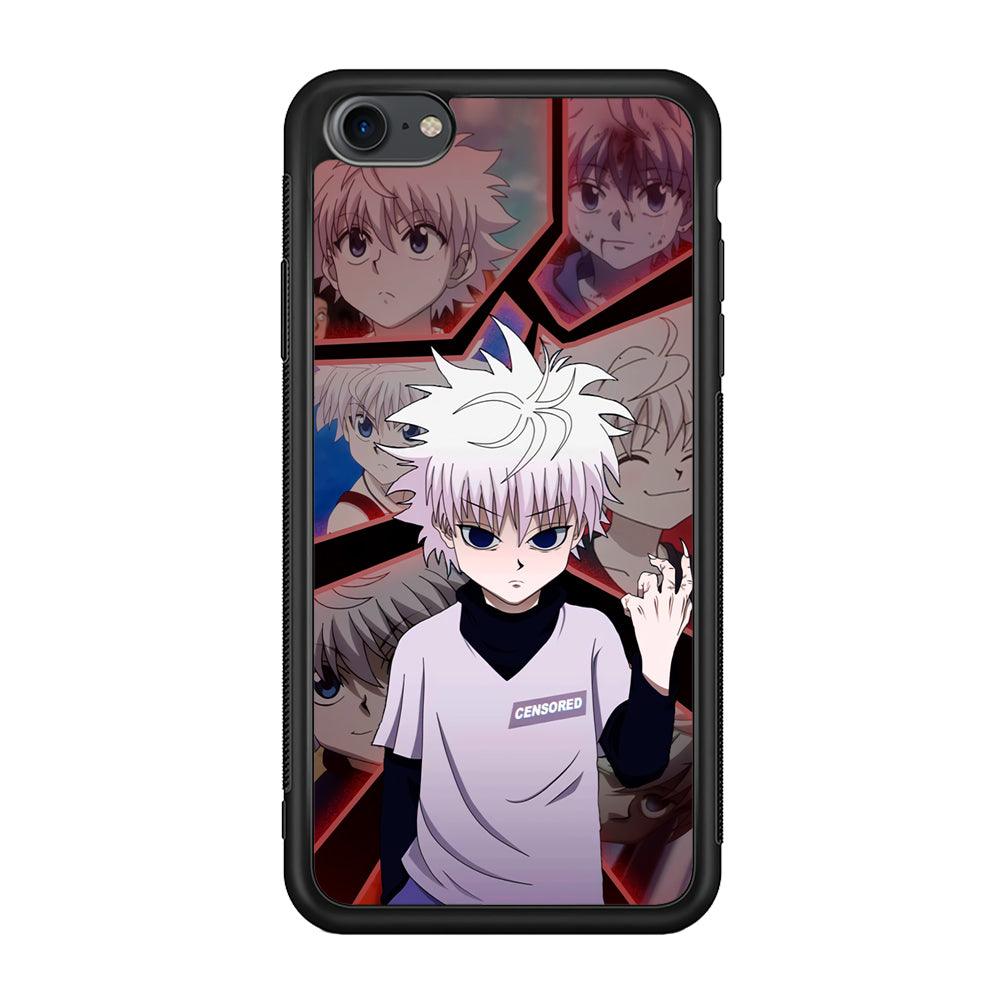 Hunter X Hunter Killua Cold Stare iPhone 8 Case-Rubber Black (2D Case)-Oxvistore