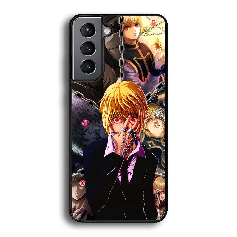 Hunter X Hunter Kurapika Collage Mode Samsung Galaxy S21 Plus Case-Rubber Black (2D Case)-Oxvistore