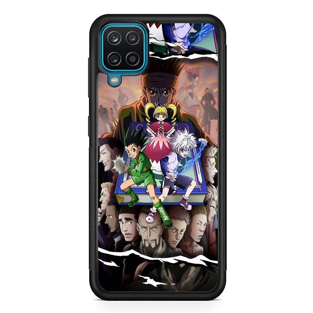 Hunter x Hunter Book of Secret Samsung Galaxy A12 Case-Rubber Black (2D Case)-Oxvistore