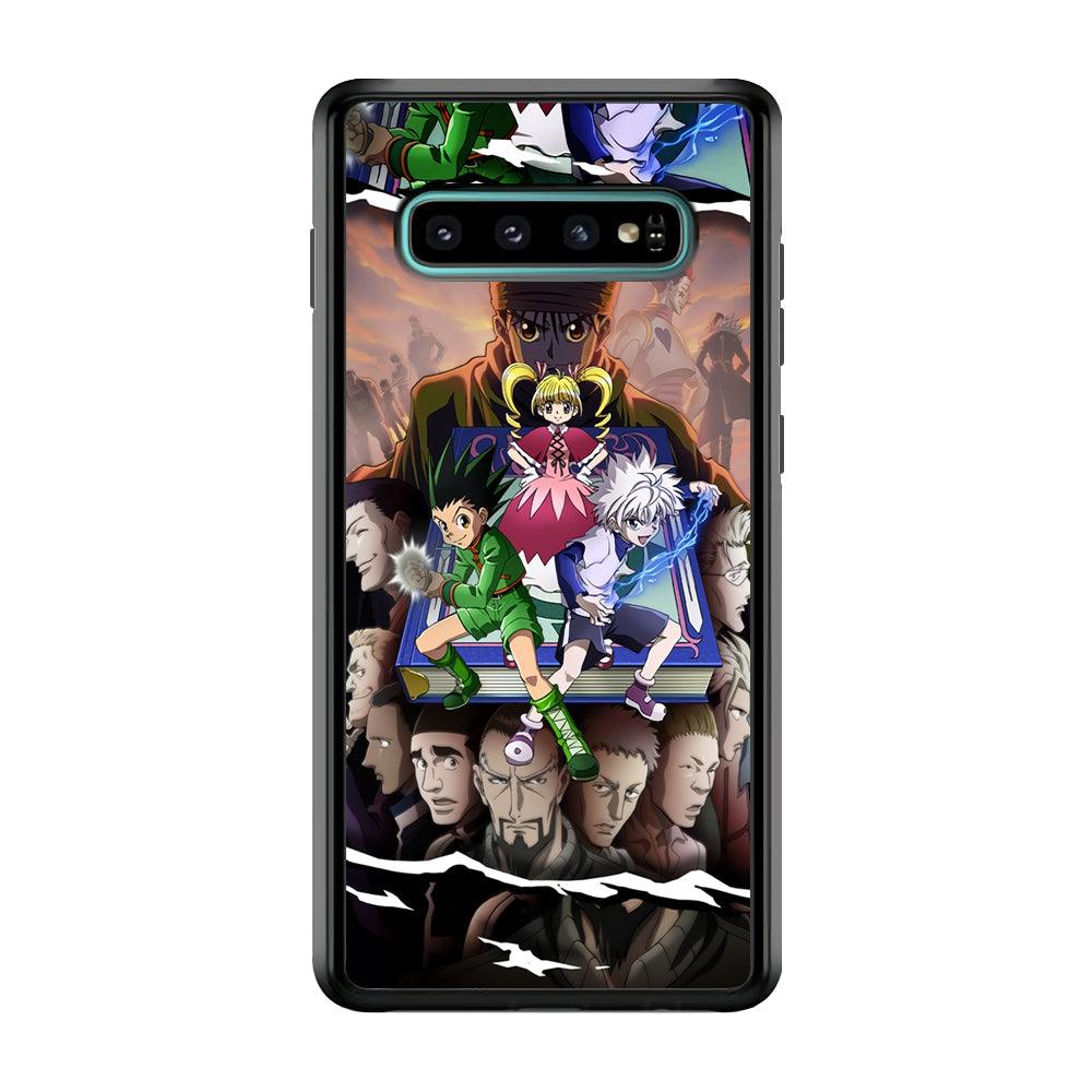 Hunter x Hunter Book of Secret Samsung Galaxy S10 Case-Rubber Black (2D Case)-Oxvistore