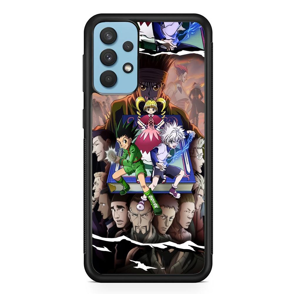 Hunter x Hunter Book of Secret Samsung Galaxy A32 Case-Rubber Black (2D Case)-Oxvistore