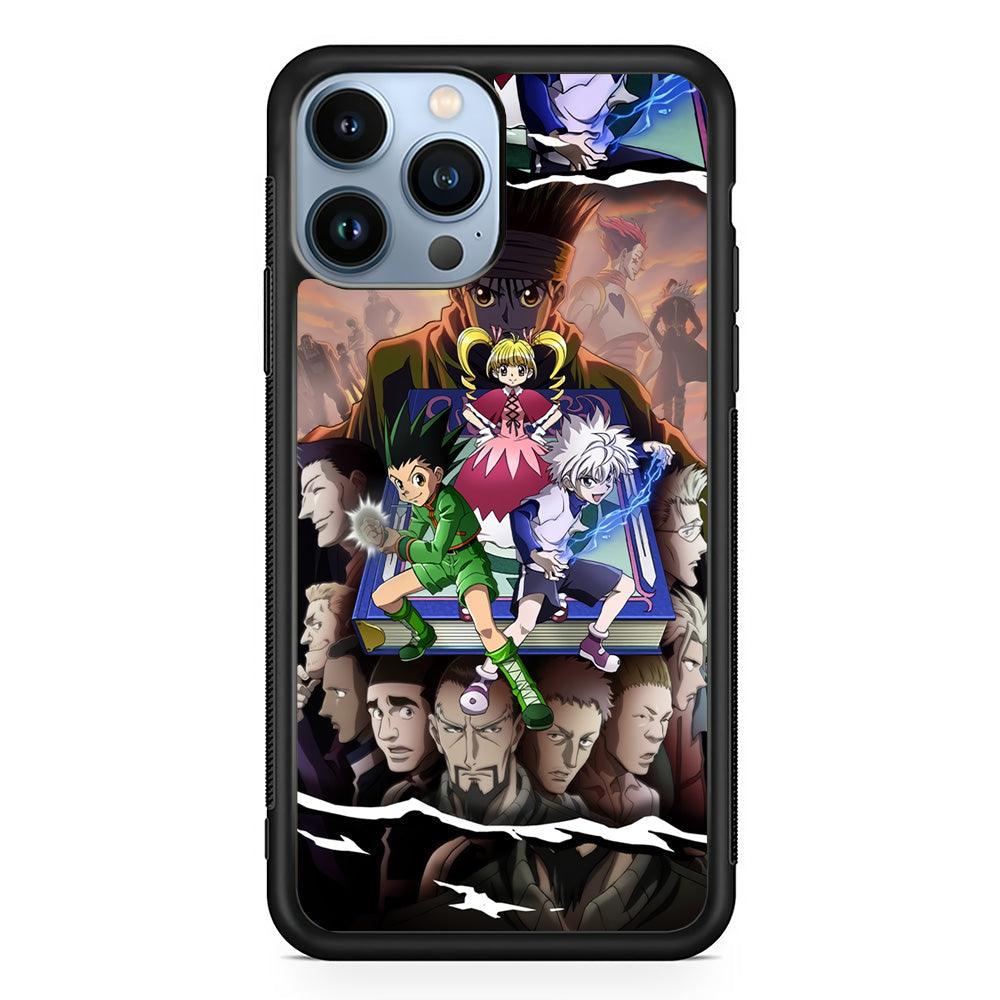 Hunter x Hunter Book of Secret iPhone 13 Pro Case-Rubber Black (2D Case)-Oxvistore