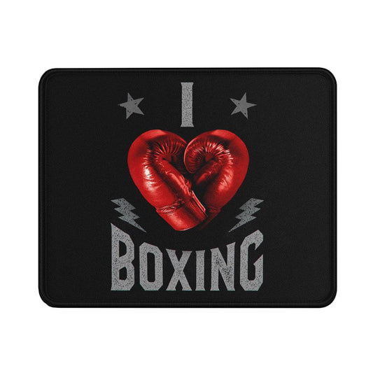 I Love Boxing Mouse Pads | Custom Mouse Pad with Non-Slip Rubber Base