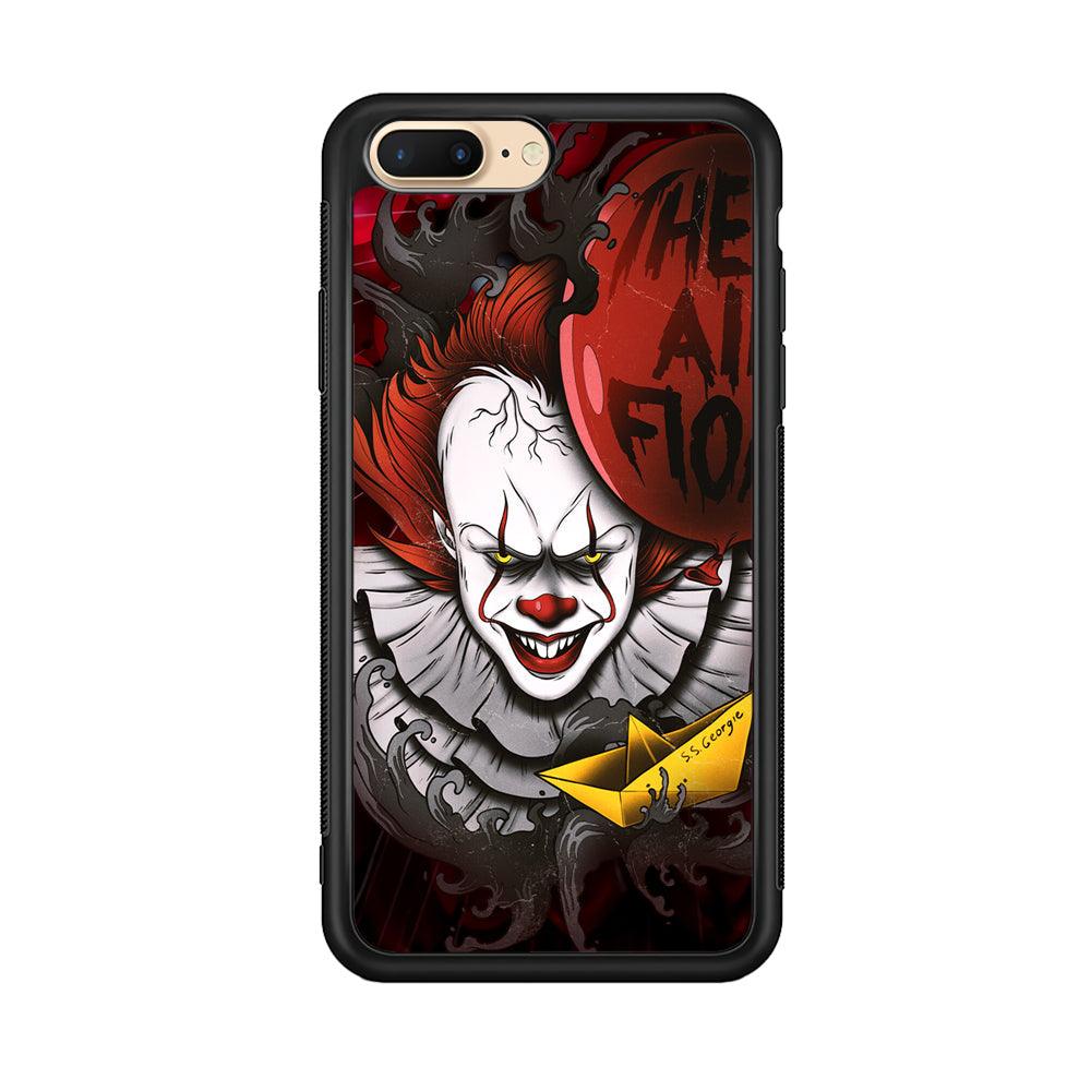 IT Pennywise All Float iPhone 7 Plus Case-Rubber Black (2D Case)-Oxvistore
