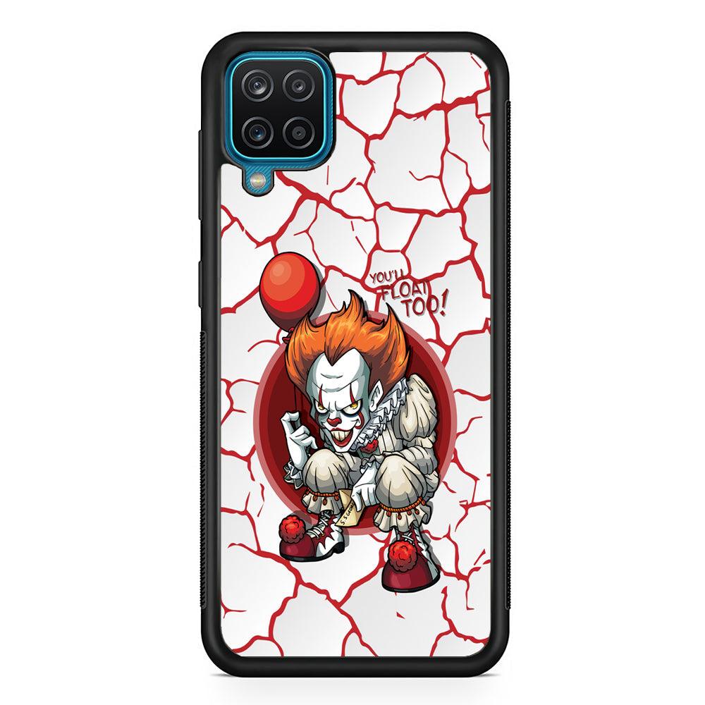 IT Pennywise Cracking The Curse Samsung Galaxy A12 Case-Rubber Black (2D Case)-Oxvistore