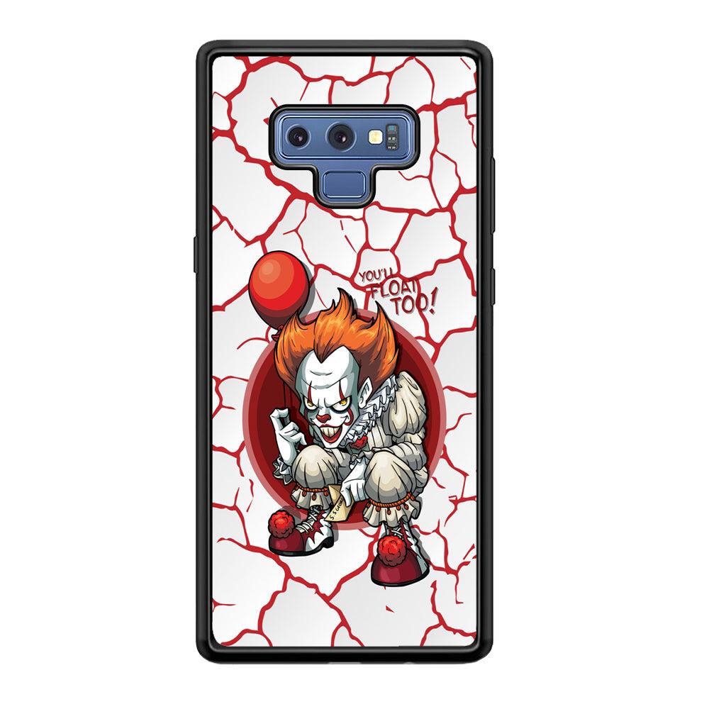 IT Pennywise Cracking The Curse Samsung Galaxy Note 9 Case-Rubber Black (2D Case)-Oxvistore
