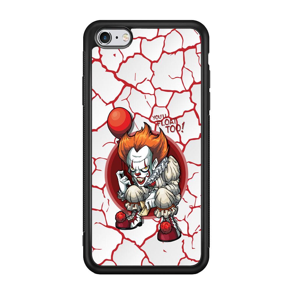 IT Pennywise Cracking The Curse iPhone 6 Plus | 6s Plus Case-Rubber Black (2D Case)-Oxvistore