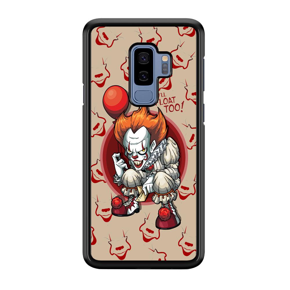 IT Pennywise Smile Patern Background Samsung Galaxy S9 Plus Case-Rubber Black (2D Case)-Oxvistore