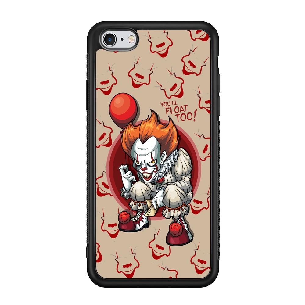 IT Pennywise Smile Patern Background iPhone 6 Plus | 6s Plus Case-Rubber Black (2D Case)-Oxvistore