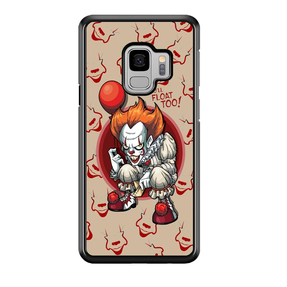 IT Pennywise Smile Patern Background Samsung Galaxy S9 Case-Rubber Black (2D Case)-Oxvistore