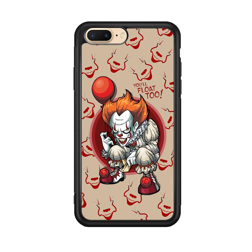 IT Pennywise Smile Patern Background iPhone 7 Plus Case-Rubber Black (2D Case)-Oxvistore
