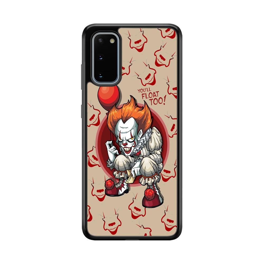 IT Pennywise Smile Patern Background Samsung Galaxy S20 Case-Rubber Black (2D Case)-Oxvistore