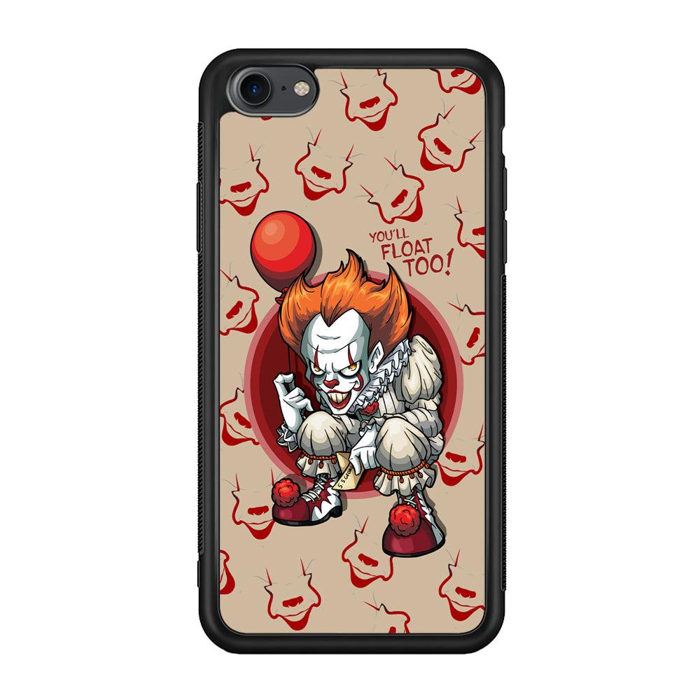IT Pennywise Smile Patern Background iPhone 7 Case-Rubber Black (2D Case)-Oxvistore