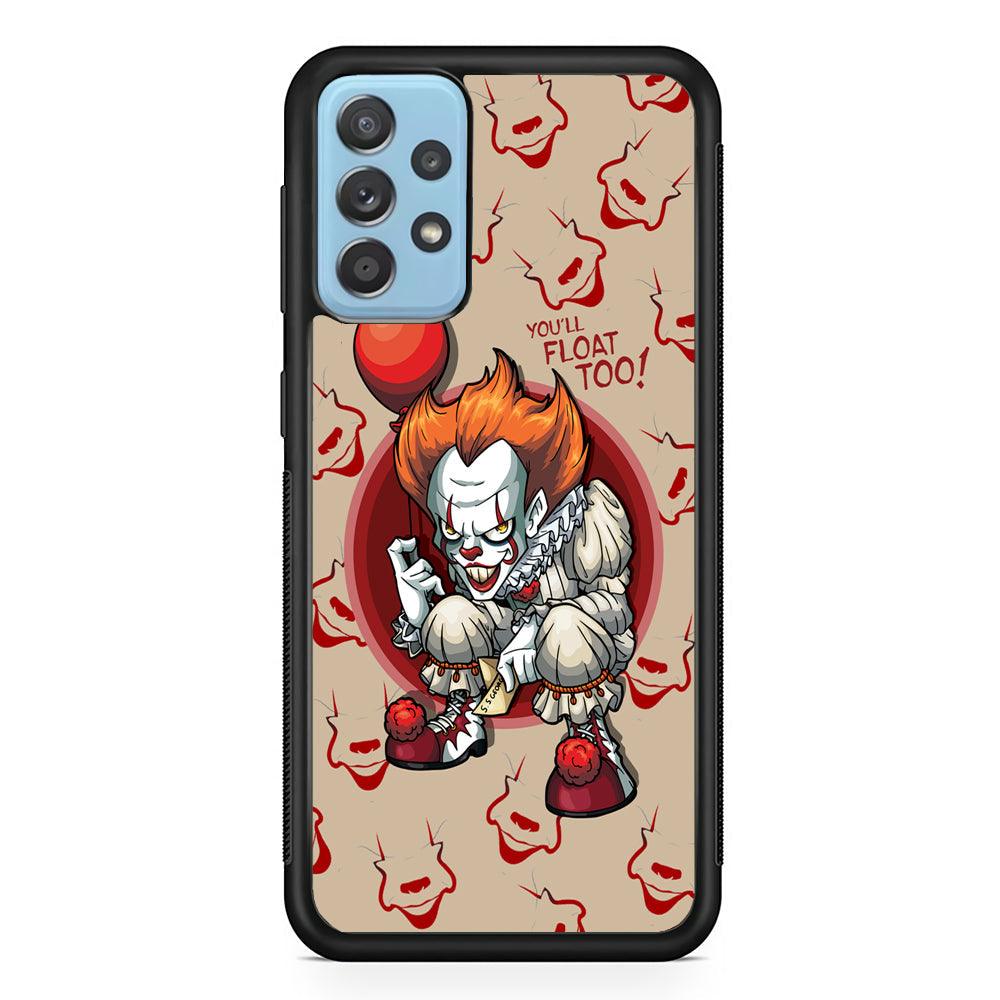 IT Pennywise Smile Patern Background Samsung Galaxy A72 Case-Rubber Black (2D Case)-Oxvistore
