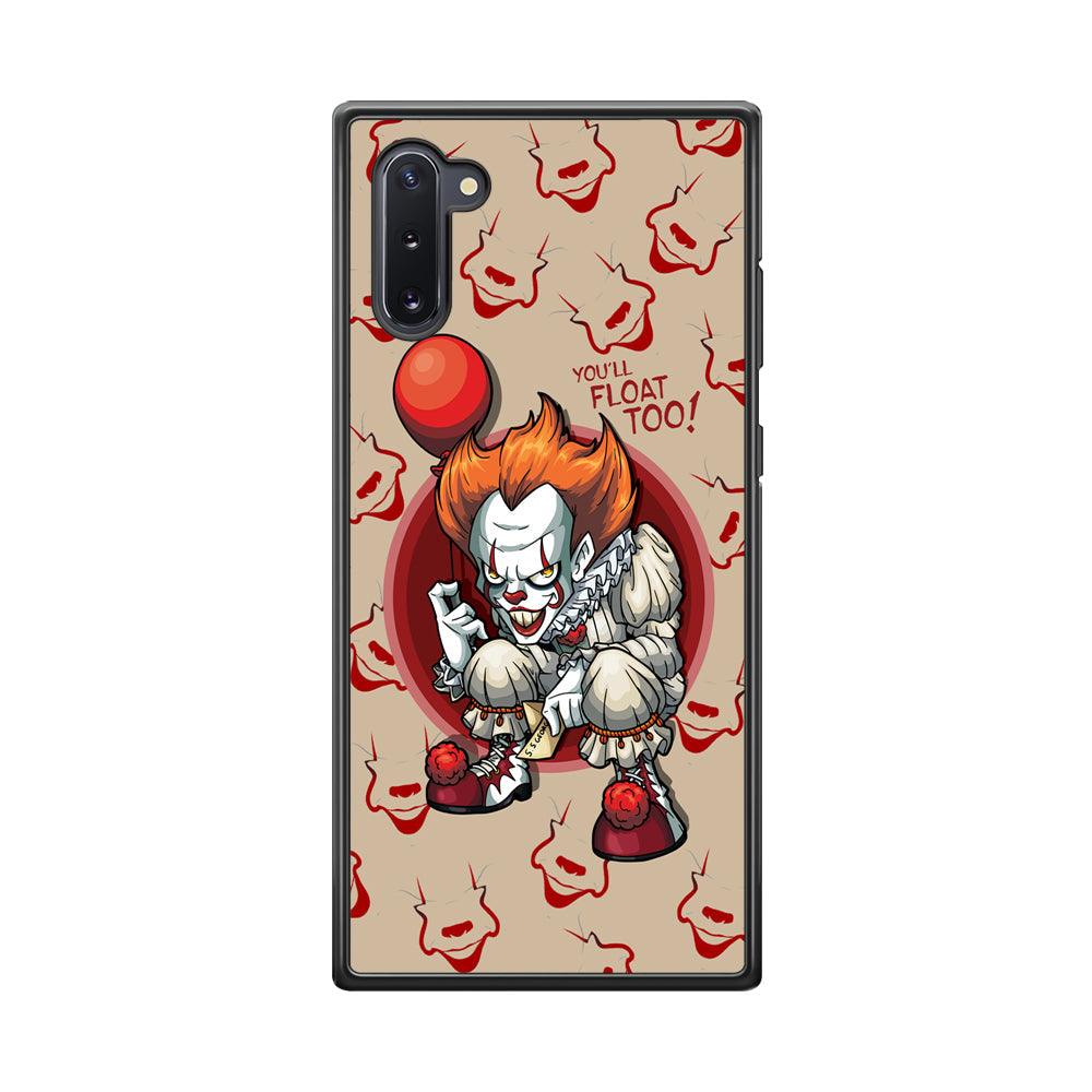 IT Pennywise Smile Patern Background Samsung Galaxy Note 10 Case-Rubber Black (2D Case)-Oxvistore