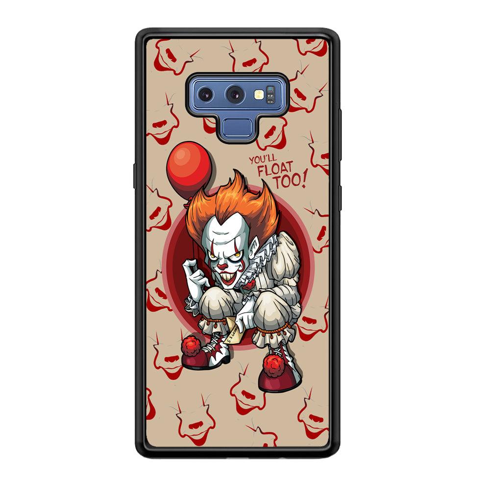 IT Pennywise Smile Patern Background Samsung Galaxy Note 9 Case-Rubber Black (2D Case)-Oxvistore