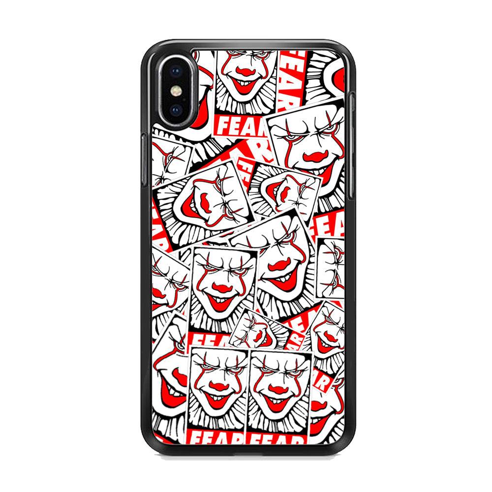IT Fear Smile iPhone XS MAX Case-Rubber White (2D Case)-Oxvistore