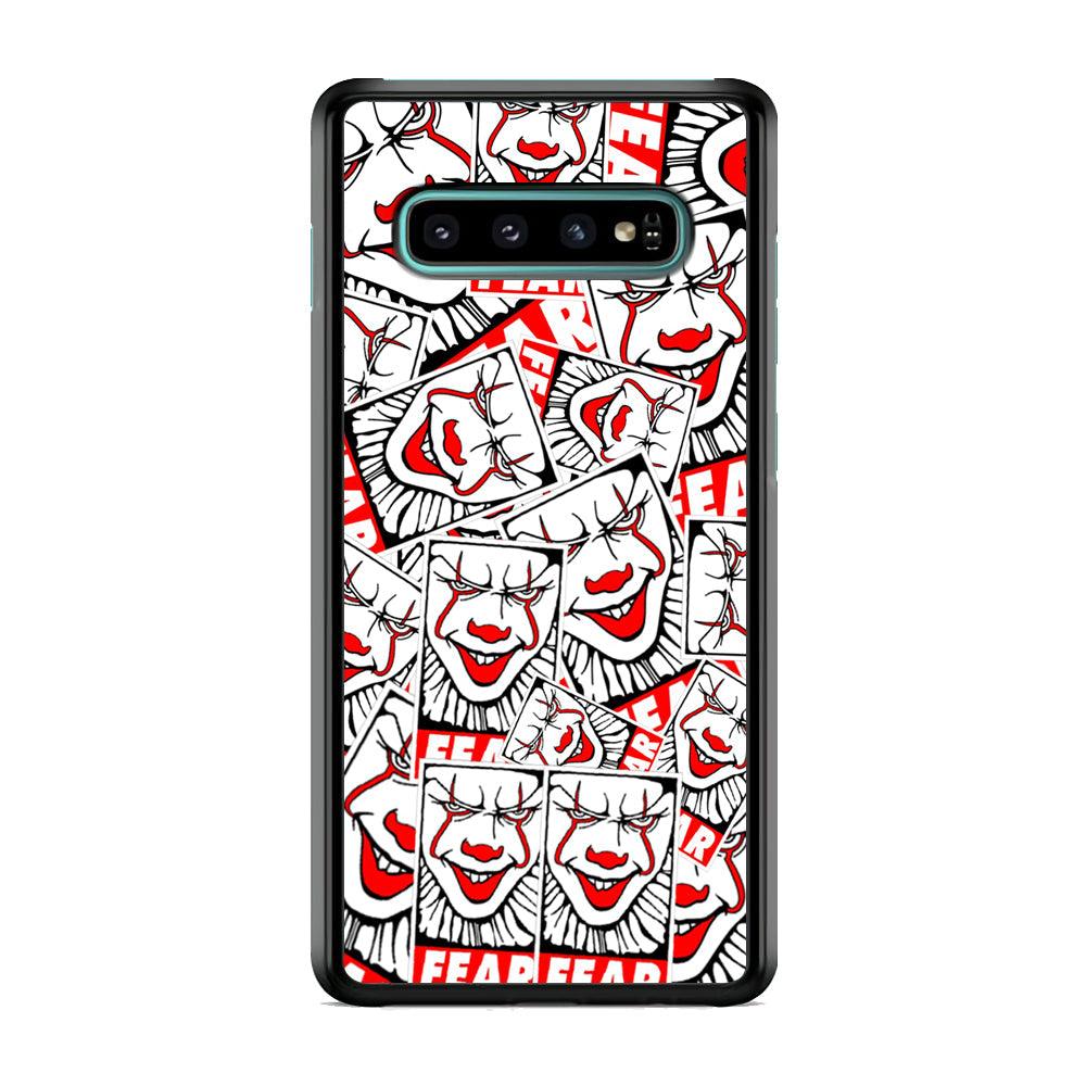 IT Fear Smile Samsung Galaxy S10 Case-Rubber Black (2D Case)-Oxvistore