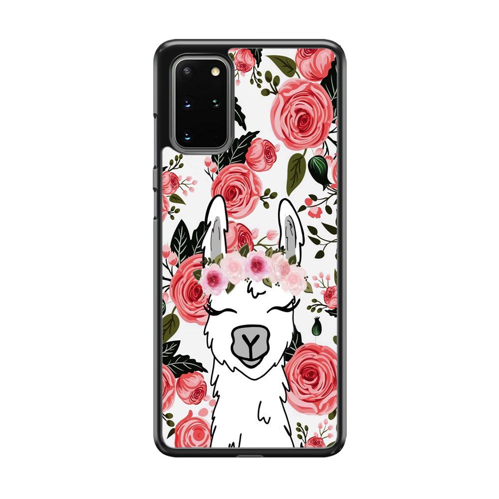Ilama Flower Angel Samsung Galaxy S20 Plus Case-Rubber Black (2D Case)-Oxvistore