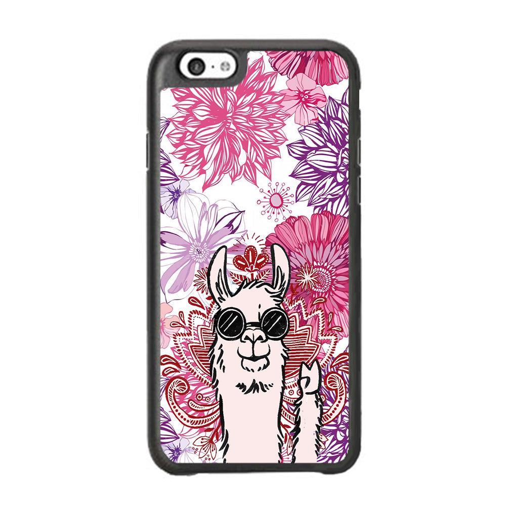 Ilama Message of Peace iPhone 6 Plus | 6s Plus Case-Rubber White (2D Case)-Oxvistore