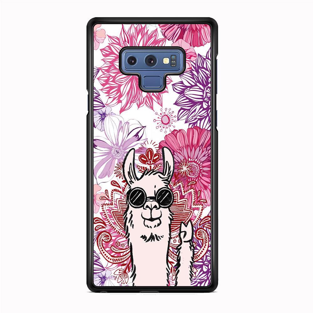 Ilama Message of Peace Samsung Galaxy Note 9 Case-Rubber Black (2D Case)-Oxvistore