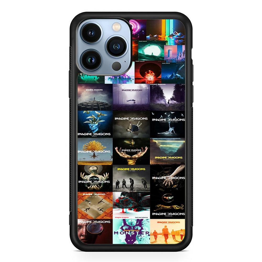 Imagine Dragons Album Collection 2D Rubber Phone Case-Black-Oxvistore