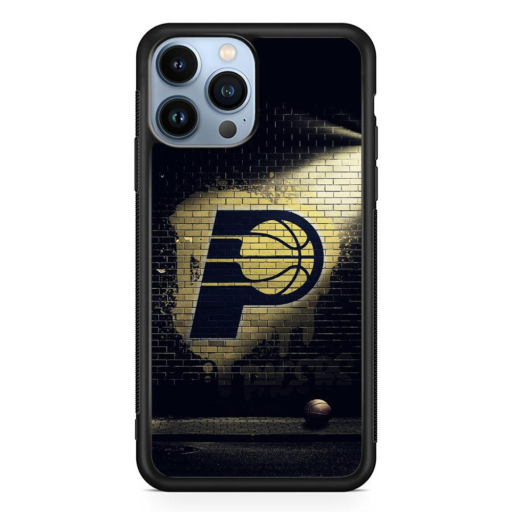 Indiana Pacers Wall 2D Rubber Phone Case-Black-Oxvistore
