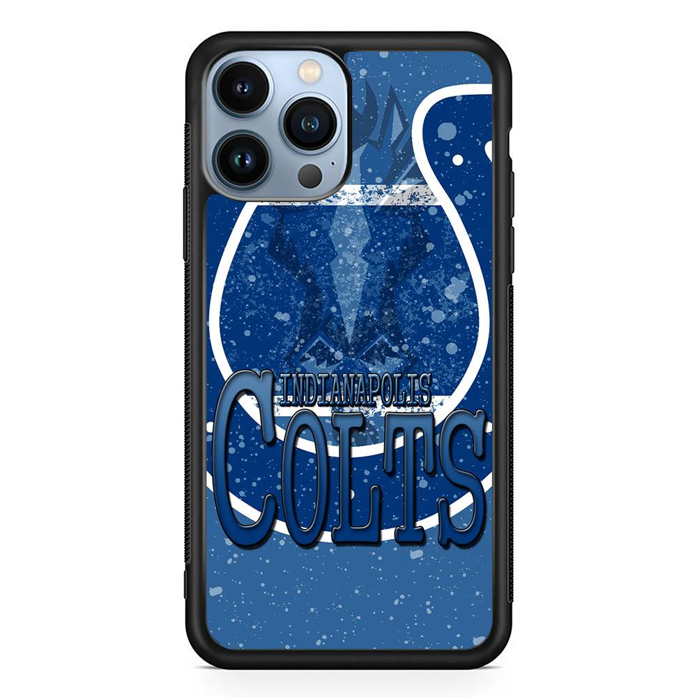 Indianapolis Colts Logo 2D Rubber Phone Case-Black-Oxvistore