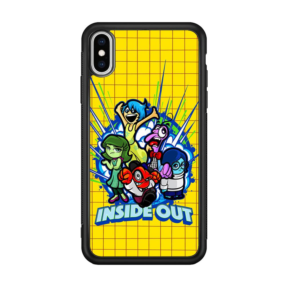 Inside Out Emotional Outburst iPhone Xs Max Case-Rubber Black (2D Case)-Oxvistore