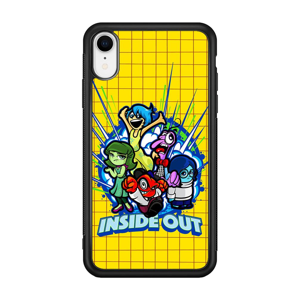 Inside Out Emotional Outburst iPhone XR Case-Rubber Black (2D Case)-Oxvistore