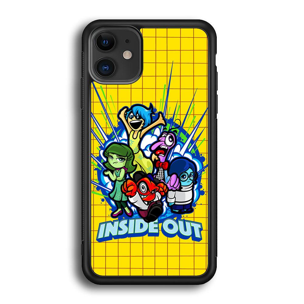 Inside Out Emotional Outburst iPhone 12 Case-Rubber Black (2D Case)-Oxvistore