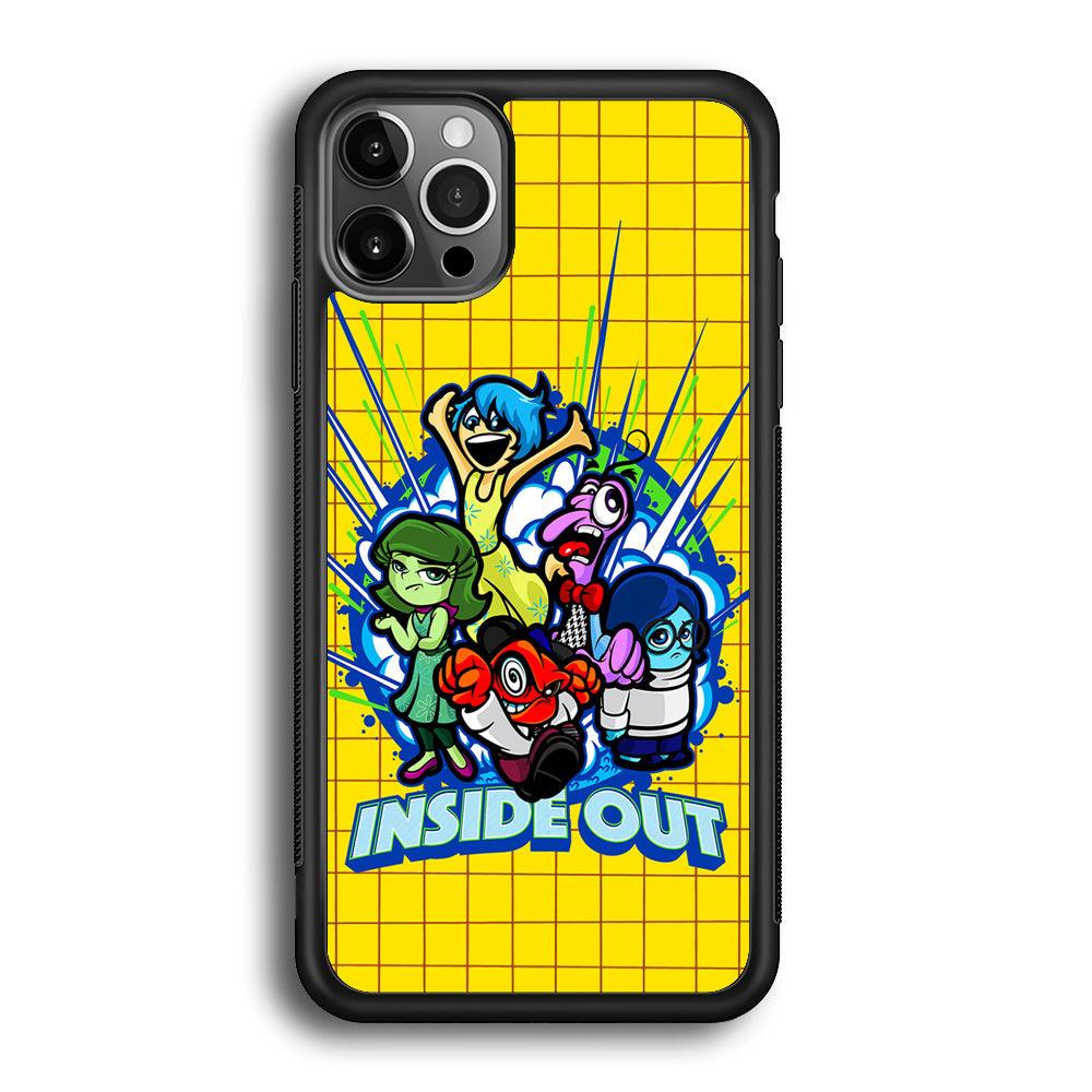 Inside Out Emotional Outburst iPhone 12 Pro Max Case-Rubber Black (2D Case)-Oxvistore