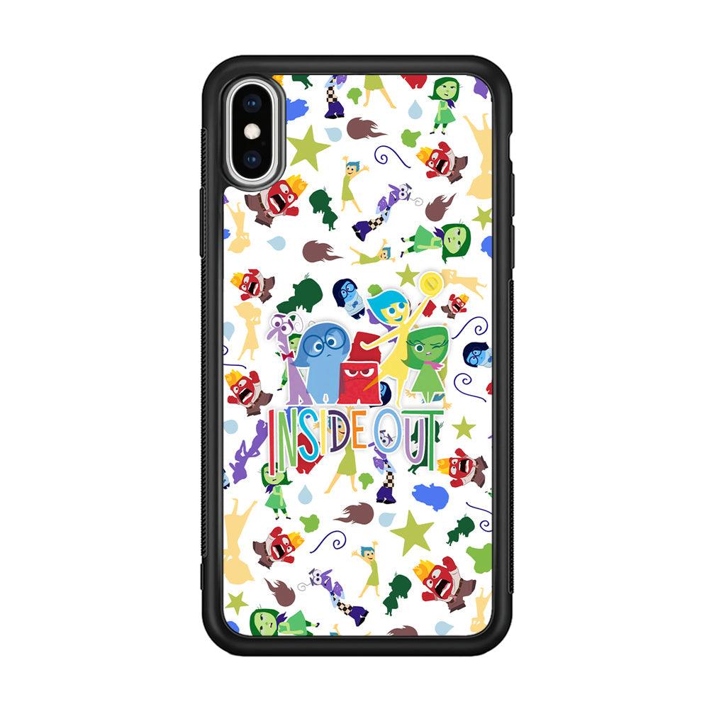 Inside Out Express Yourself iPhone XS Case-Rubber Black (2D Case)-Oxvistore
