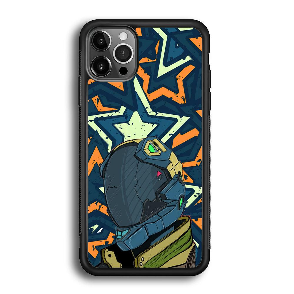 Intergalactic Hunter iPhone 12 Pro Case-Rubber White (2D Case)-Oxvistore