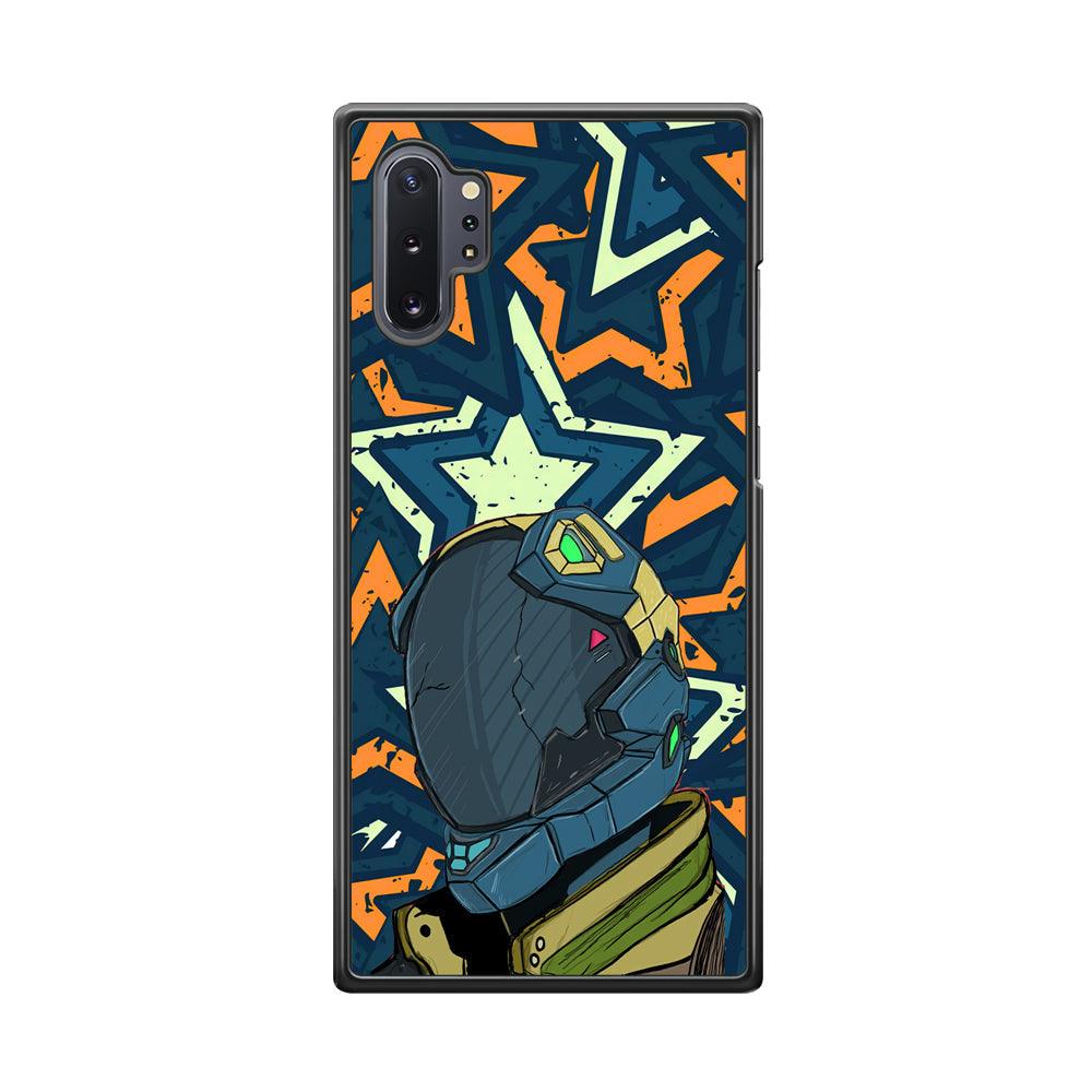 Intergalactic Hunter Samsung Galaxy Note 10 Plus Case-Rubber Black (2D Case)-Oxvistore