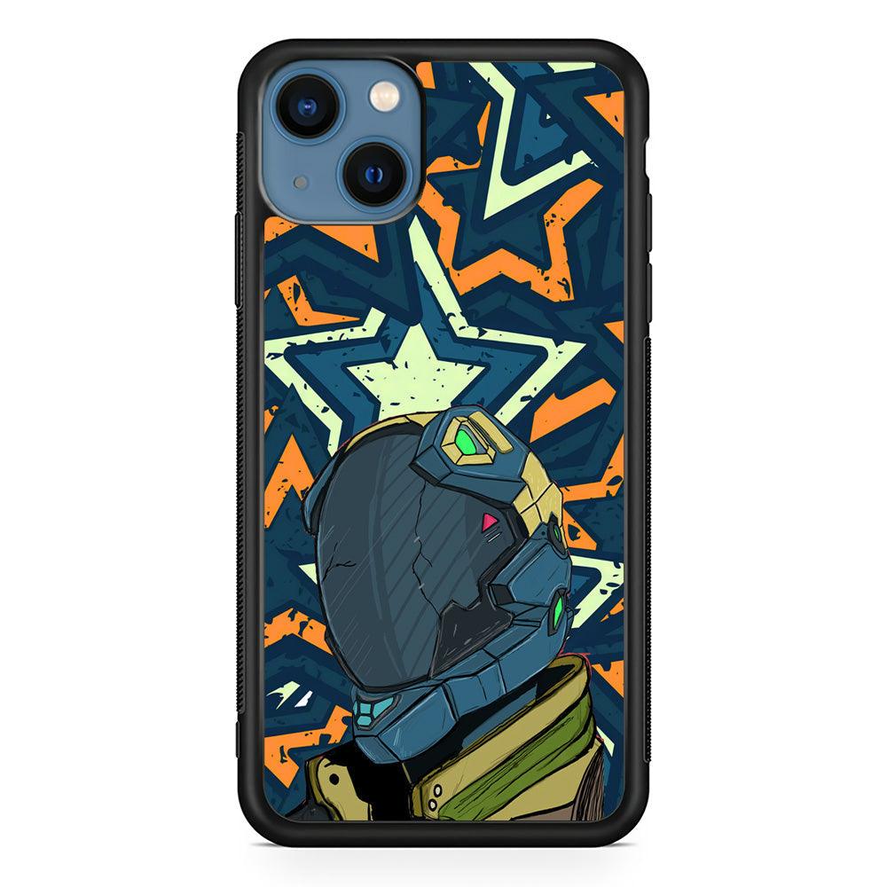 Intergalactic Hunter iPhone 15 Case-Rubber Black (2D Case)-Oxvistore